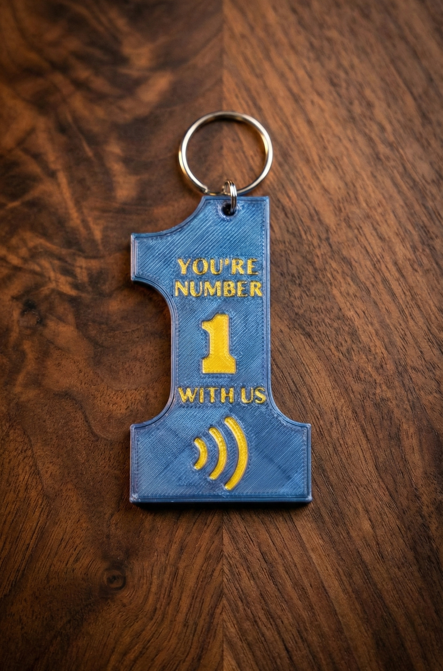 "You're Number 1" NFC Keychain | Nostalgic Digital Business Card