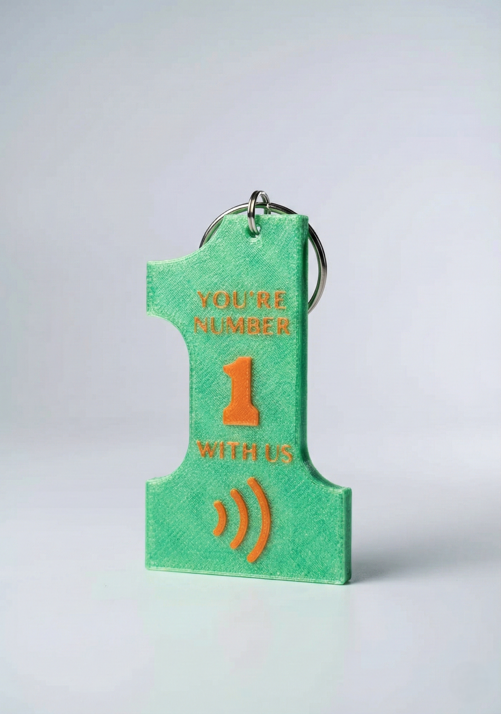 "You're Number 1" NFC Keychain | Nostalgic Digital Business Card